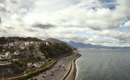 Beppu Bay on Route 10 highway